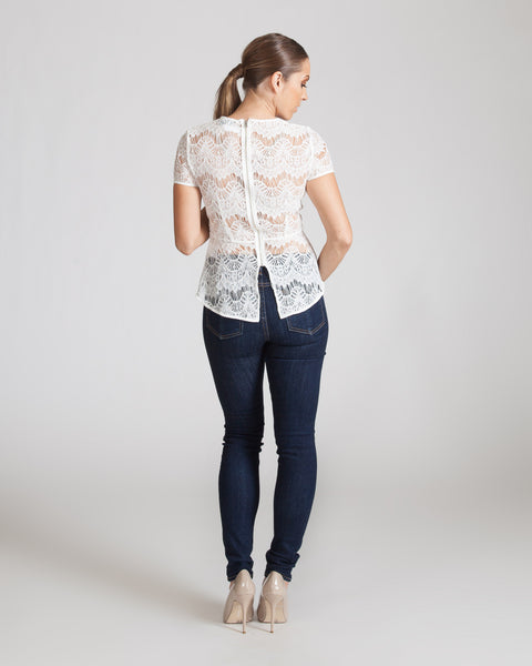 STYLESTALKER WHITE LACE TOP