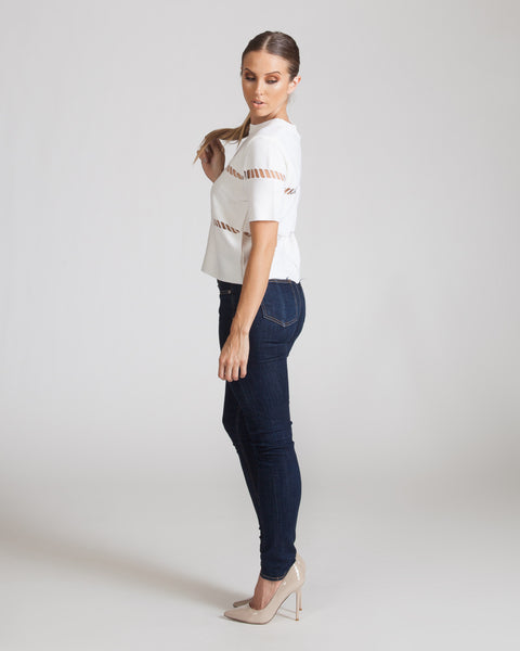 JOA IVORY KNIT TOP