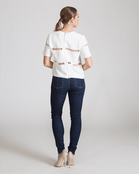 JOA IVORY KNIT TOP