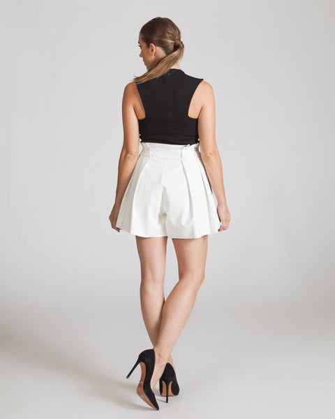 JOA HIGH WAISTED IVORY SHORTS