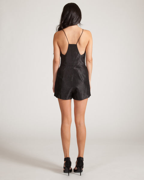 CAMEO MAN DOWN BLACK ROMPER