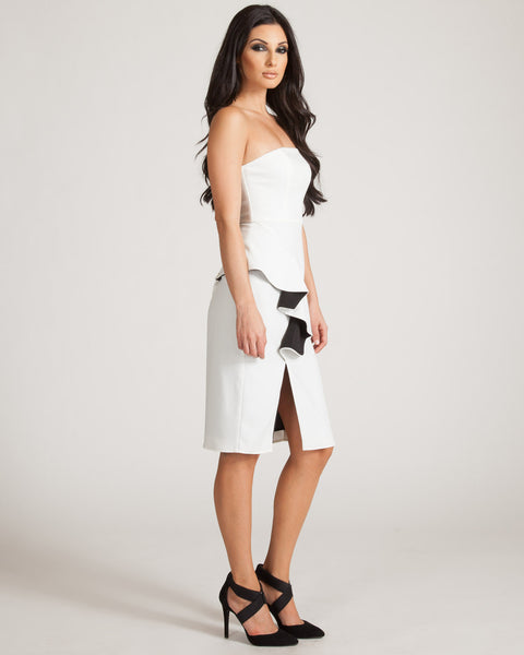 STYLESTALKER BLACK & WHITE GLACIER DRESS