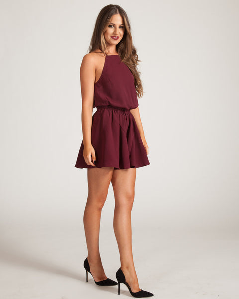 FIFTH LABEL FRONT SEAT BURGUNDY PLAYSUIT