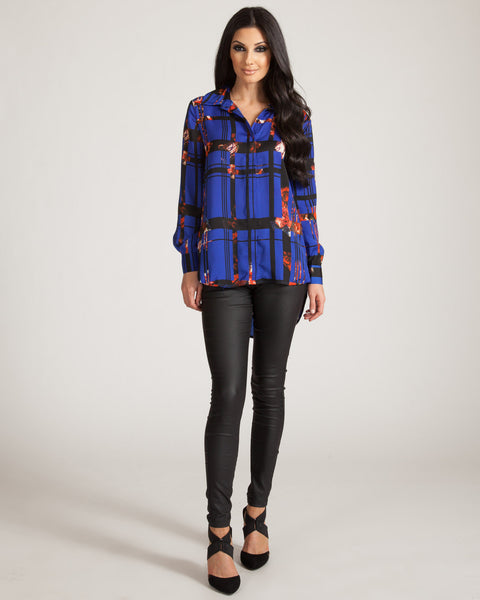 WYLDR EASY DOES IT ROSE PRINT BLOUSE