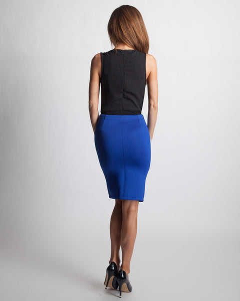 MADISON SQUARE COBALT PENCIL SKIRT