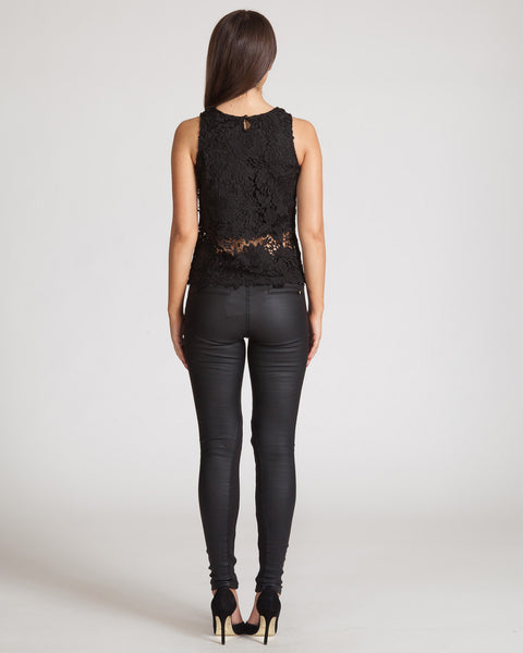 MADISON SQUARE LUCY LACE BLACK TOP