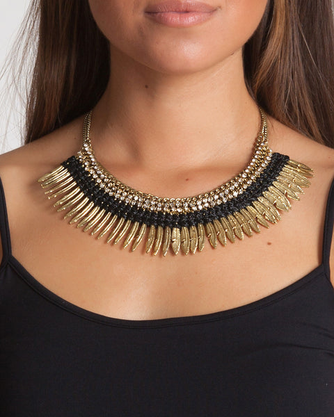 RAGA GOLD FEATHER NECKALCE