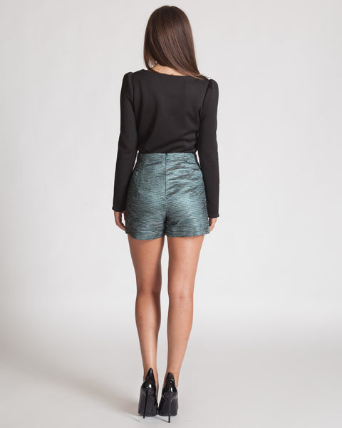 THREE OF SOMETHING BROCADE SHORT