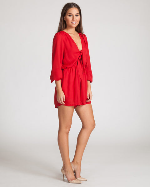 WYLDR TAKE THE LEAD PLAYSUIT-RED