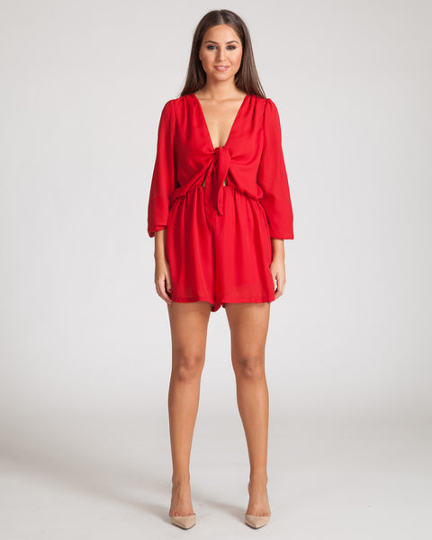 WYLDR TAKE THE LEAD PLAYSUIT-RED